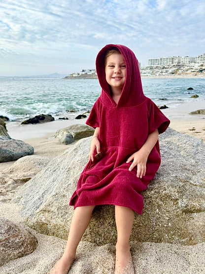 Poncho Kids Guinda (Talla 2,4 y 6)