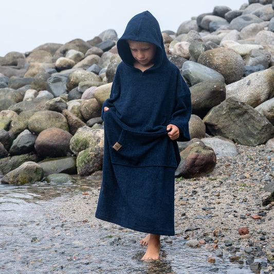 Poncho Kiddo Azul Marino  (XS y S)