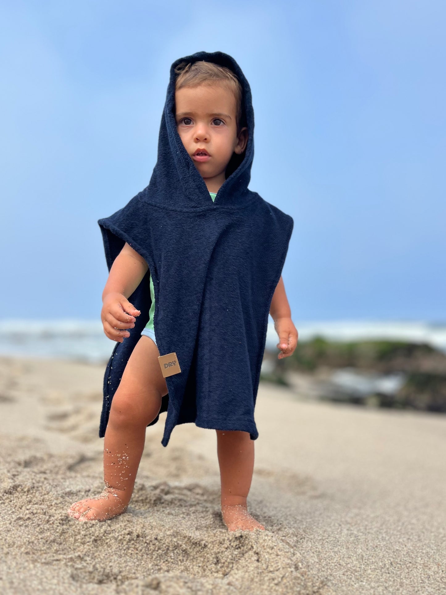 Baby Poncho Azul Marino (0-18 meses)